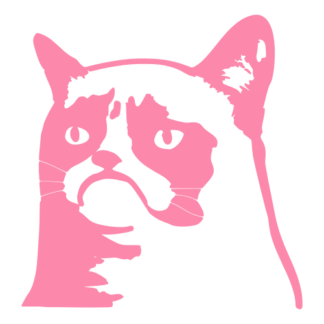 Grumpy Cat 2 Decal (Pink)